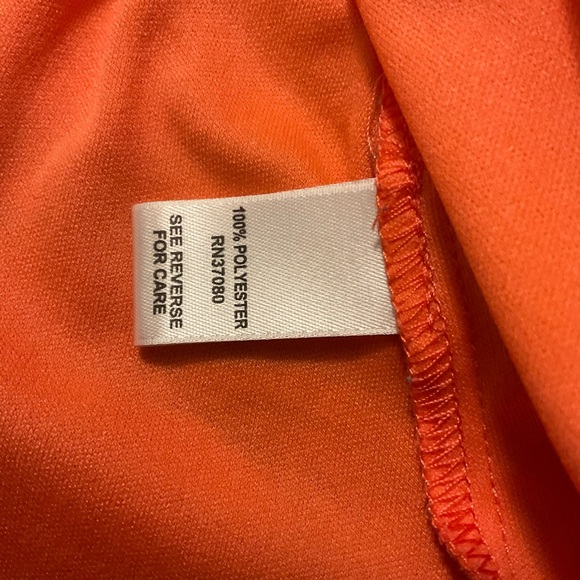 Cato Orange Floral Paisley Long Sleeve Women's Mini Dress - Size L - Picture 10 of 11